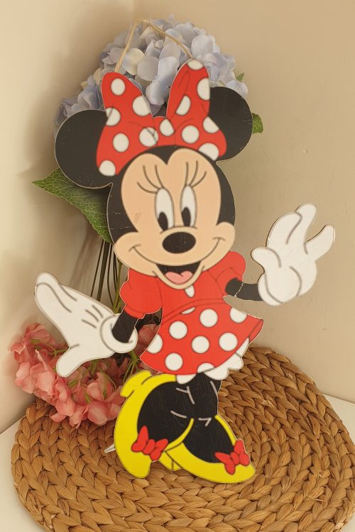 Minnie Mouse Ahşap Kapı Süsü
